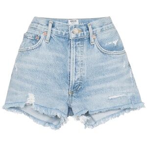 REVOLVE | AGOLDE Parker Distressed Denim Cutoff Shorts | Approx. Size 24 | Blue